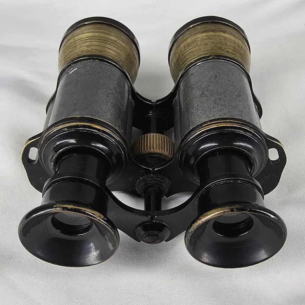VINTAGE COMTESSE PARIS BINOCULARS BRASS & METAL WWI ERA FIELD GLASSES